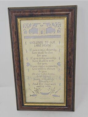 Vintage 1996 Scherenschnitte Welcome Lake Home Designs with Scissors Grannycore
